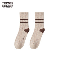 Teenie Weenie小熊字母袜子女2024秋冬女袜 乳白色 1双 FRE