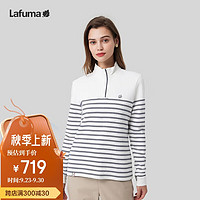 Lafuma 乐飞叶 长袖T恤女士 秋冬条纹立领保暖纯棉打底衫 LFTS3CL87