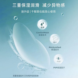 BAUSCH+LOMB 博士伦 air薄透 半年抛透明隐形眼镜 2片 750度