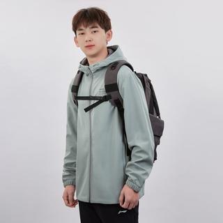 李宁 LI-NING机能全天候系列丨防风防泼水外套男子风衣加绒连帽长袖运动服