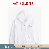 HOLLISTER24秋美式抓绒拉链小海鸥连帽卫衣外套女 KI352-4248 白色 XS (160/84A)