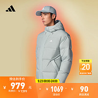 adidas 阿迪达斯 轻运动男女同款冬季600蓬保暖鸭绒羽绒服IV7561 银灰色 A/S