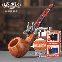 SAVINELLI 沙芬（SAVINELLI）意大利原产2024年度龙年纪念签字款石楠木烟斗男士手工进口高档礼
