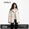MO&Co.2024秋新品撞色边菱格纹四口袋高领鸭绒羽绒服MBD3EINT13