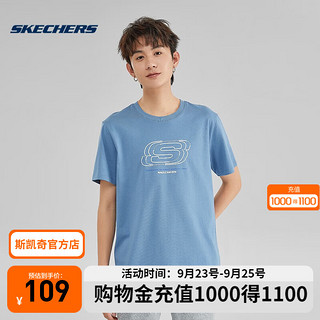 SKECHERS 斯凯奇 L223M074 男款运动T恤 L223M074