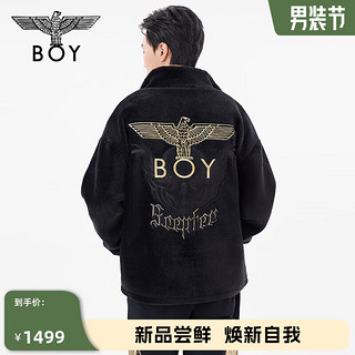 BOY LONDON24秋冬款黑金绣花哥特朋克潮酷保暖外套N23021 黑色 L