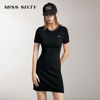 MISS SIXTY2024秋季新款针织连衣裙女圆领套头修身中长款显瘦百搭