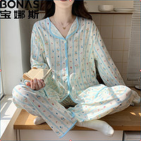 宝娜斯（BONAS）24早秋家居服长袖睡衣 SW-2233 L(90-110斤)