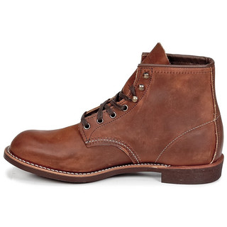 红翼/RedWing短筒靴皮靴系带圆头棕色男靴3343-COPPER秋冬手工牛 铜色 42