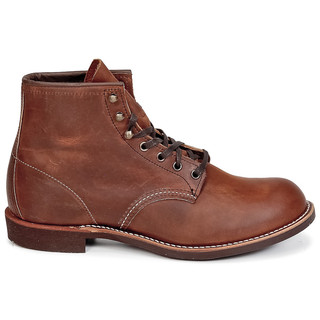 红翼/RedWing短筒靴皮靴系带圆头棕色男靴3343-COPPER秋冬手工牛 铜色 42