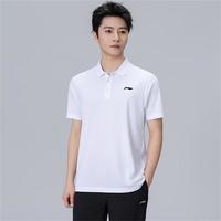 李宁 LI-NING运动POLO男士时尚休闲透气polo衫男式运动翻领短袖上衣