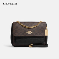 蔻驰 COACH 奢侈品 女士单肩斜挎包 深棕色 CC878 IMAA8【品牌授权 】