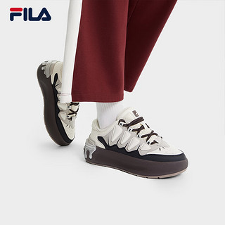 FILA 斐乐 女士低帮休闲板鞋 F12W431212F 初雪白/黑 38