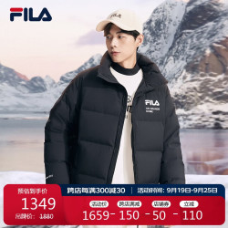 fila斐乐官方羽绒服情侣款冬季宽松休闲运动连帽印花保暖外套