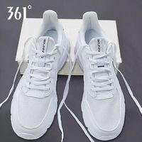 361°男鞋运动鞋秋季轻便跑鞋男士白色休闲鞋网面透气跑步鞋男