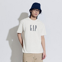 Gap 盖璞 男女装2024夏季纯棉字母印花logo短袖T恤宽松上衣546487