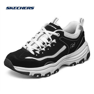 SKECHERS 斯凯奇 D'LITES系列 I-Conik 女子休闲运动鞋 88888250-BKW 黑色/白色 37.5