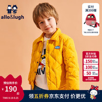 allo&lugh阿路和如冬季童装儿童羽绒服中大童常规短款羽绒服 黄色 105cm