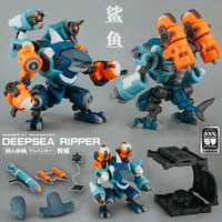 森越 SEN YUE 森越 NO.57 傀甲小队 鬼火忍者盔甲武装机甲 1/24 拼装模型 鲛鲨