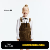 little MO&Co.little moco童装24秋装女童灯芯绒无袖背带连衣裙KBD3DRS017 摩卡棕色 110/56