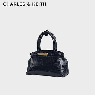 CHARLES&KEITH24冬季新品时尚鳄鱼纹手提凯莉包女CK2-30782470-1  中包