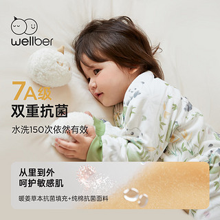 威尔贝鲁（WELLBER）婴儿睡袋儿童恒温分腿睡袋24秋冬新防踢被子宝宝棉毛抗菌保暖睡衣 游园会【倍暖】10-15℃ XL(身高100-115cm)