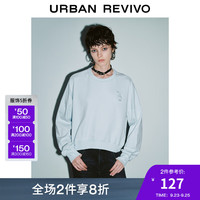 UR2024秋季新款女装百搭休闲刺绣图案圆领套头卫衣UYY440069
