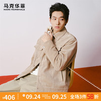 马克华菲【幸运四叶草钢印】时尚复古灯芯绒翻领夹克24秋冬新款纯棉外套 常规 舒适版