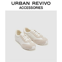 URBAN REVIVO2024秋季女士时尚百搭拼接运动鞋UAYS40023 米白 38