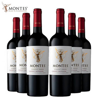 MONTES 蒙特斯 智利原瓶进口 珍藏级红天使系列 赤霞珠干红葡萄酒 750ml*6瓶 整箱装