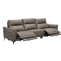  顾家家居 KUKA  90.DK.6055 真皮沙发 三人位2电动 深空灰