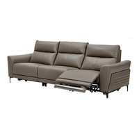  顾家家居 KUKA  90.DK.6055 真皮沙发 三人位左电动 深空灰