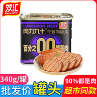 双汇双汇午餐肉罐头340g肉制品罐头涮菜食材泡面搭档 猪肉含肉量≥90% 肉力九十罐头340g*2罐