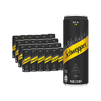 Schweppes 怡泉 苏打水 无糖饮料 含汽 听装 330ML*24罐  0卡 怡泉苏打水罐装