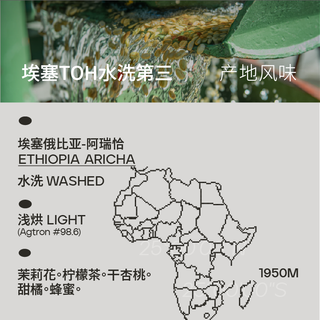 【IRIS咖啡】埃塞精品手冲咖啡豆组合花魁TOH水洗手冲浅烘黑咖啡