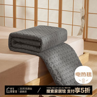 Huadn双人日本可水洗家用除螨电热毯电褥子富士灰1.8x2.0米 富士灰双人双控1.8x2.0米