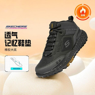 SKECHERS 斯凯奇 冬季高帮运动休闲鞋男士绑带时尚运动鞋男鞋