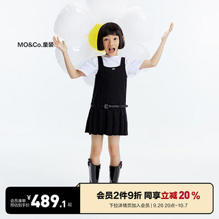 Little MO&CO. little moco童装24秋装女童背心无袖牛仔连衣裙KBD3DRS001 牛仔黑色 110/56