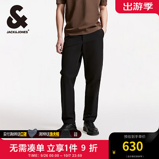 杰克琼斯 杰克·琼斯（JACK&JONES）秋季时尚潮百搭舒适长裤子直筒多口袋纯色休闲裤男224314018 E40 黑色 E40 黑色 175/84A/MR