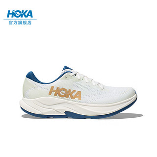 移动端、京东百亿补贴：HOKA ONE ONE 男女款夏季林康4公路跑步鞋RINCON 4减震防滑透气 霜白色/金色-男 40