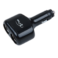 车物语 车之物语 (Car Story) 车载充电器车充点烟器一拖二一拖三转换器双USB快充苹果安卓通用 无线一转二（黑色款）