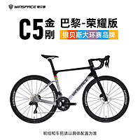 银贝斯 WINSPACE C5金刚碳纤维油压碟刹2024新款公路车 荣耀-特殊涂装 24速 L码 C5-1 机械7120+分体把+铝轮