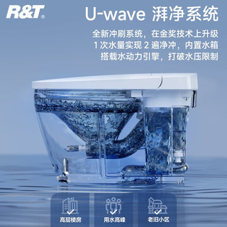 瑞尔特（R&T）智能马桶一体机家用带水箱脚感冲水座温调节无水压轻智能坐便器 S1C-久坐提醒（305/400坑距）