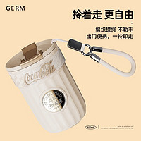 germ 格沵 宋茜同款咖啡杯可口可乐徽章保温杯吸管杯双饮潮流水杯316杯子  400ml