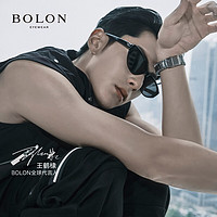 BOLON 暴龙 BL3123 C10 酷感黑偏光复古小框太阳镜