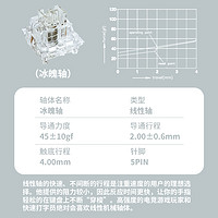 高特冰魄轴客制化机械键盘五脚轴体润滑热插拔开关线性轴