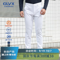 GLVX 高尔夫裤子男士秋冬保暖修身运动裤休闲裤衣服弹力舒适球裤 W1白色 180/90A/36