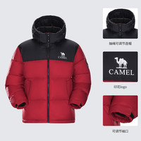 【白鹿同款】骆驼 CAMEL女装羽绒服2024冬季保暖加厚连帽羽绒外套女 S