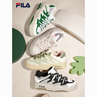 百亿补贴：FILA 斐乐 斑斓鞋ROSETTA女鞋板鞋2023秋新款面包厚底鞋复古休闲鞋