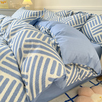 AIDLI 纯棉床上四件套40支纯棉 被套床单被罩床上用品双人全棉套件 多巴胺犬 200 230cm